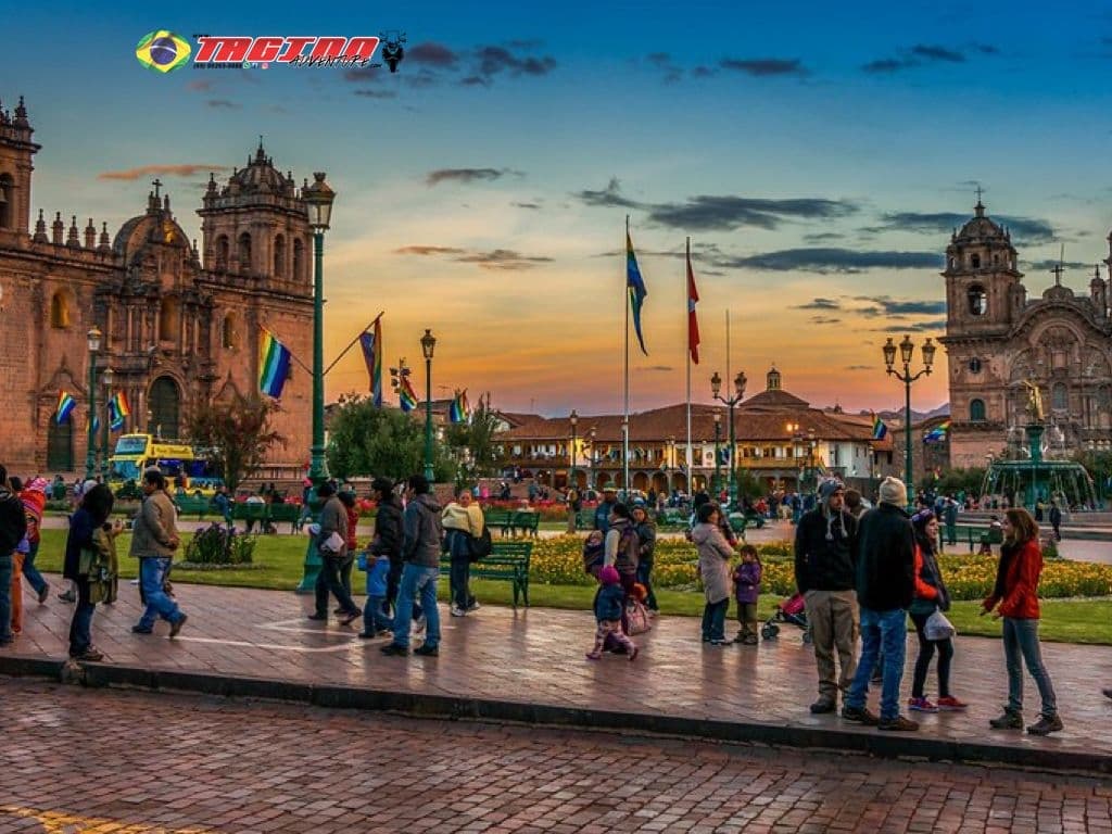Cusco City Plaza at Sunset