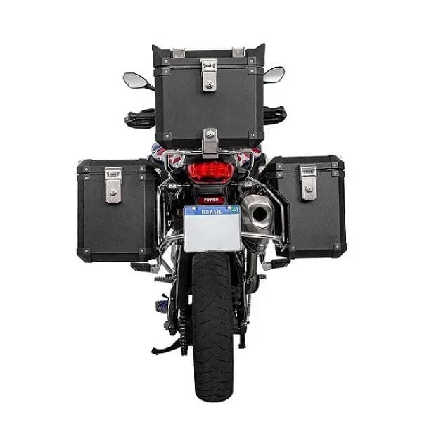 Baú Traseiro Adventure GS 850 / 1200 / 1250 40L Preto Bráz
